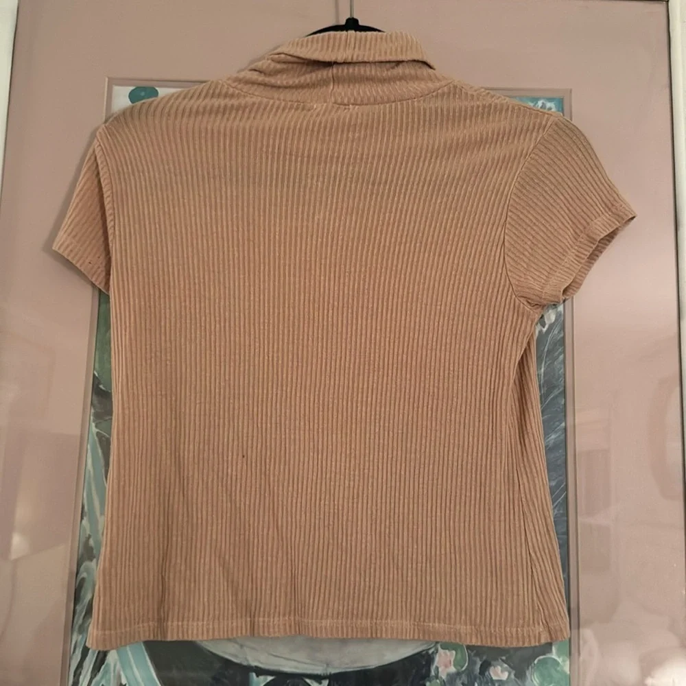 Tan Mock neck Brandy Melville top - Picture 4 of 5